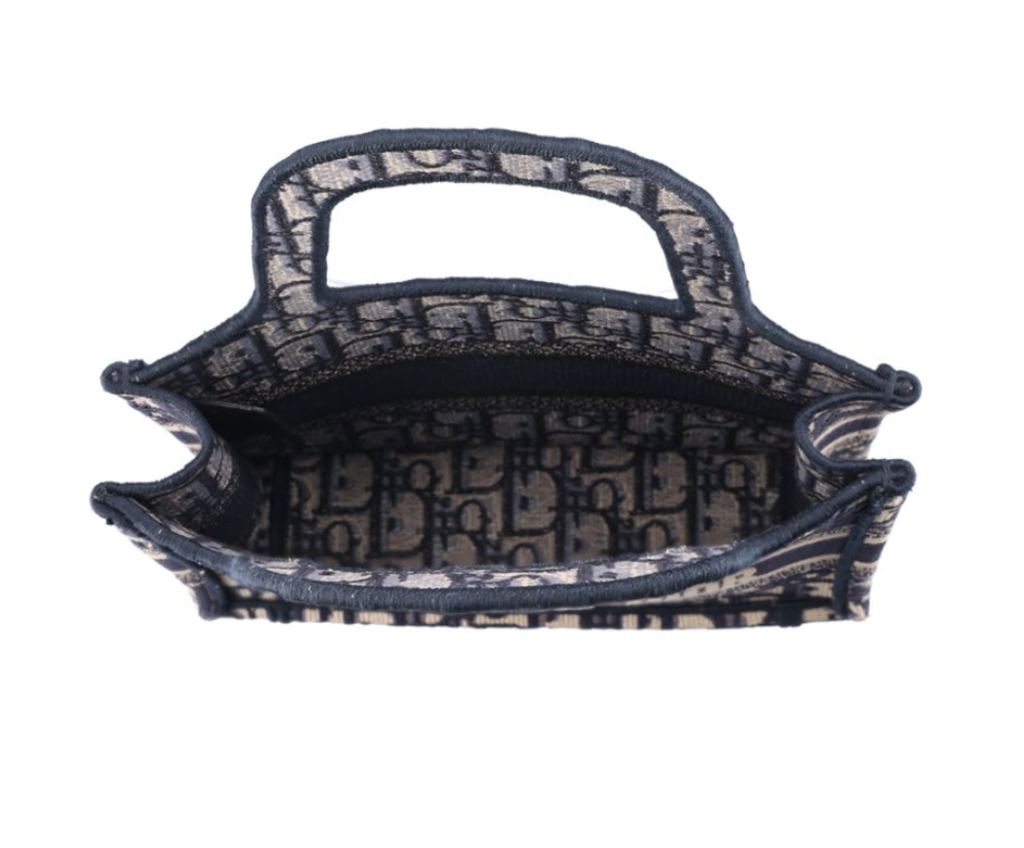 DIOR 迪奧 迷你 Book Tote 托特包 藍色 Dior Oblique 刺繡 S5475ZRIW_6