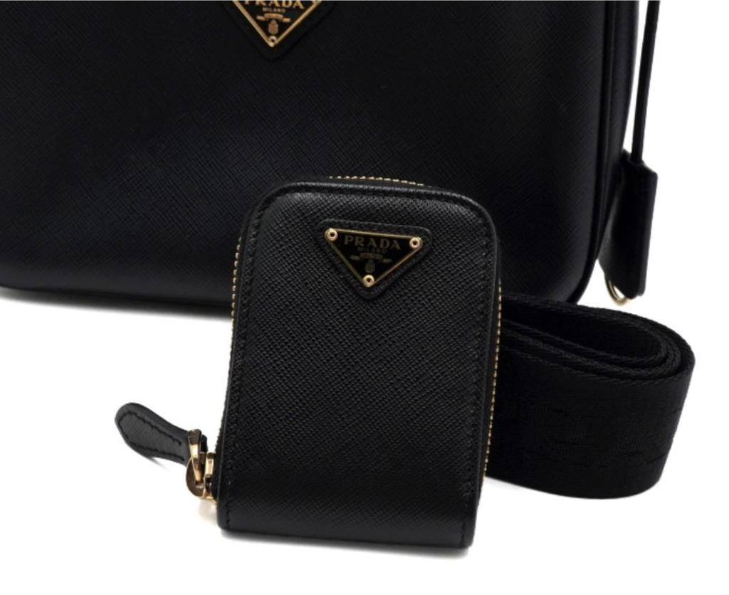 PRADA Saffiano 十字紋牛皮 Re-Edition 單肩:斜背兩用包 1BH2046