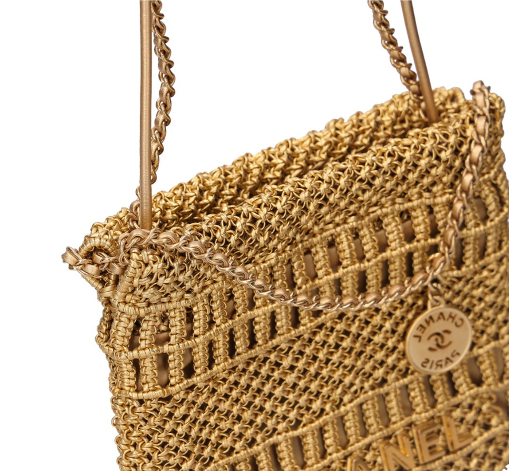  CHANEL 香奈兒 迷你 22 Bag Métiers d'Art 工坊系列 金色 AS39807