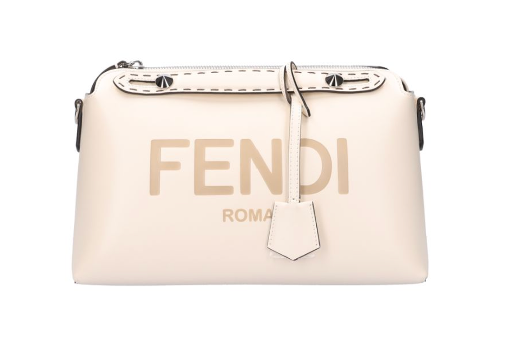 FENDI 芬迪 By The Way 皮革波士頓包 冰白色 8BL1460