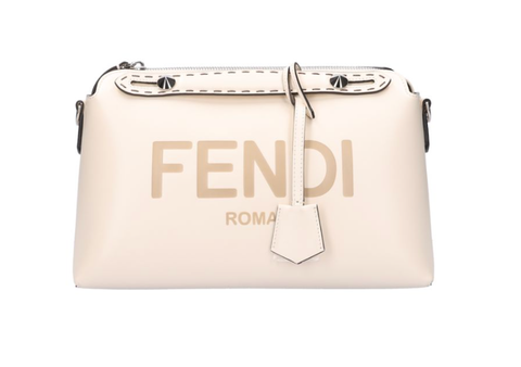 FENDI 芬迪 By The Way 皮革波士頓包 冰白色 8BL1460