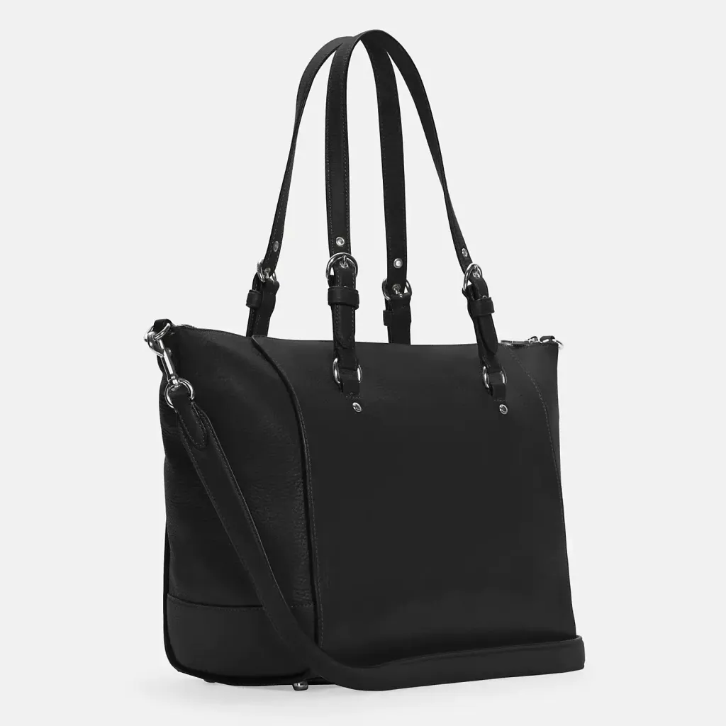 Coach-Leather-Kleo-Carryall-in-Black-SHW-C56902