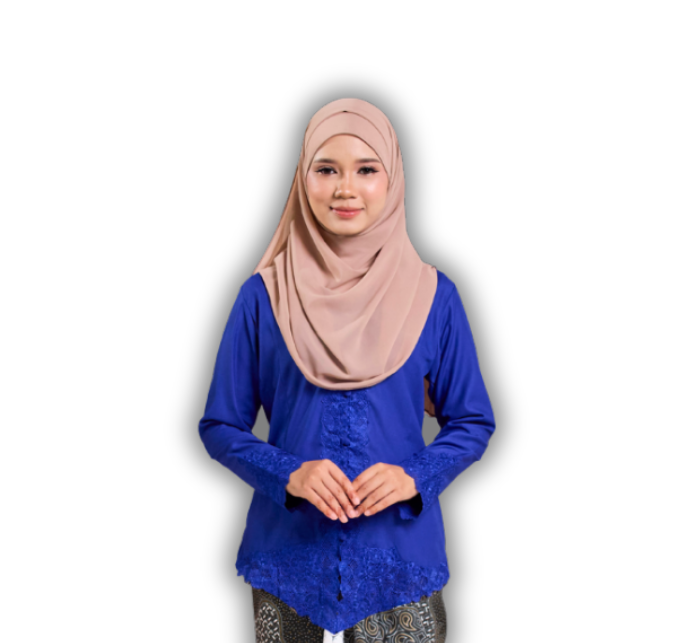 top only zainun royale blue