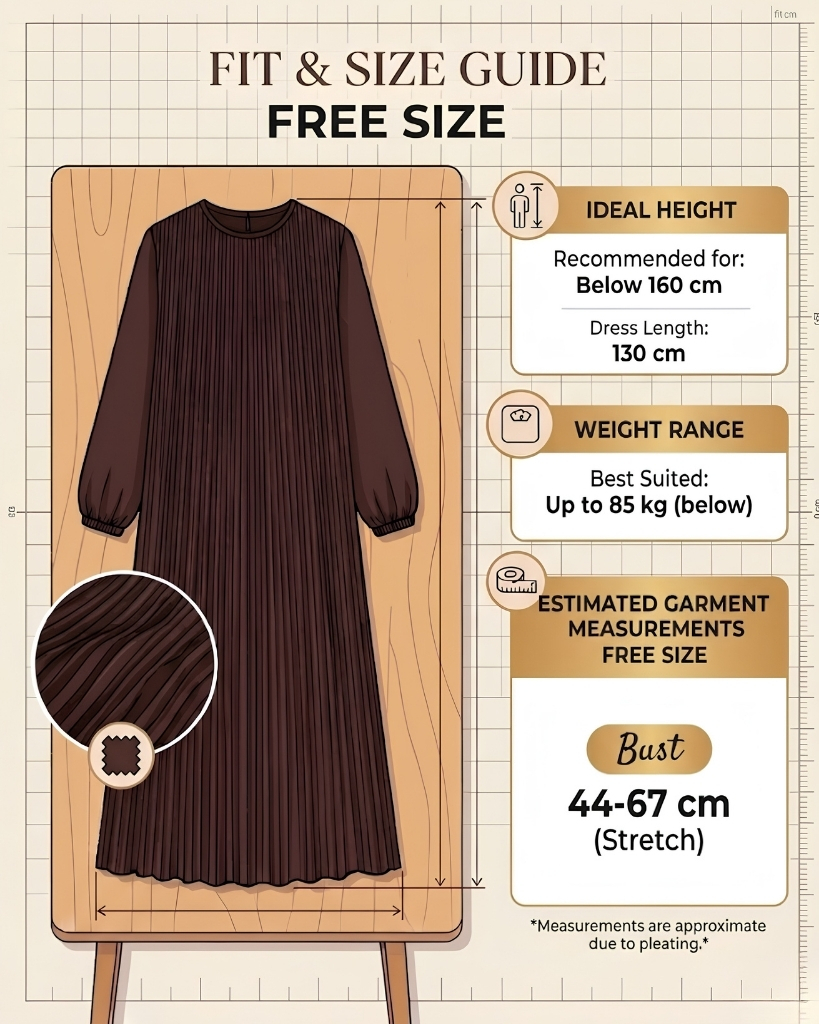 Mahorganhy Brown size chart