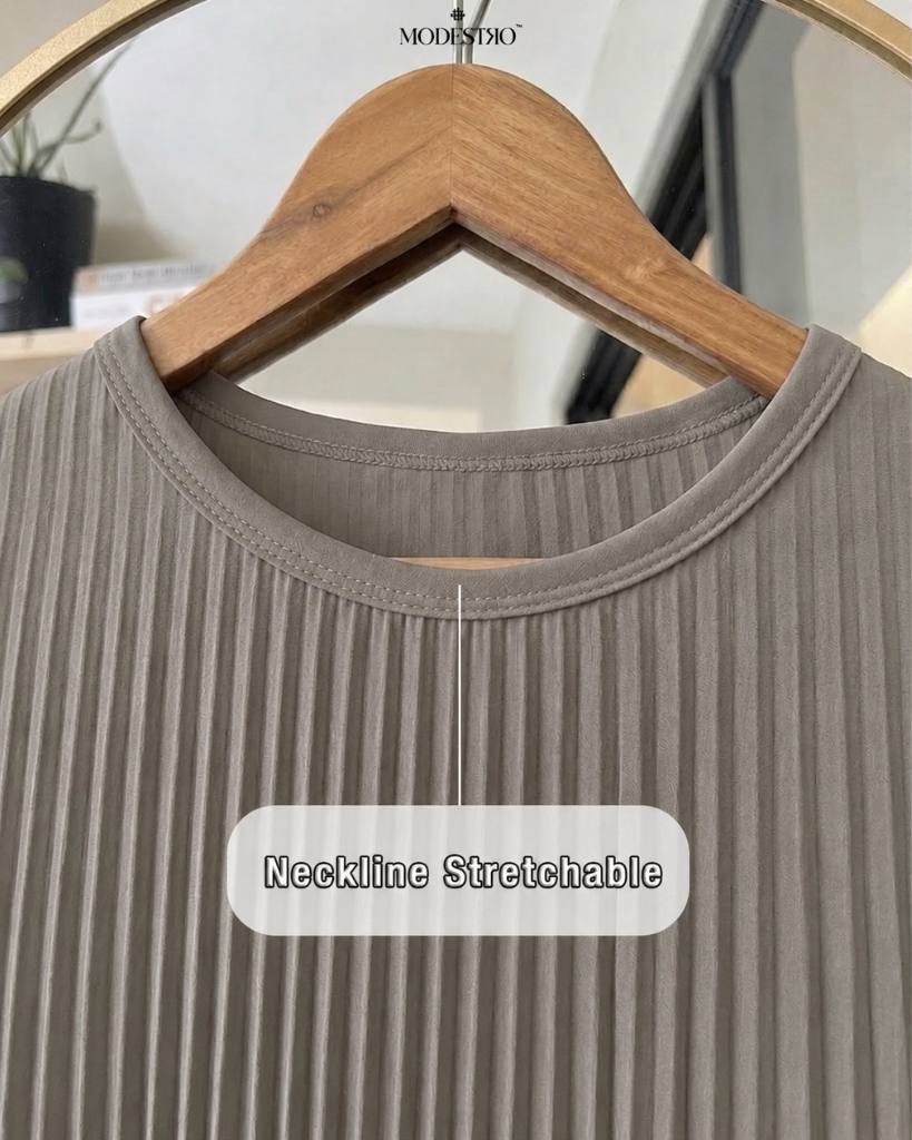 sage green closeup neck