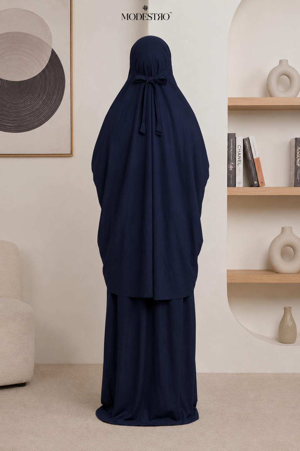 navy blue back