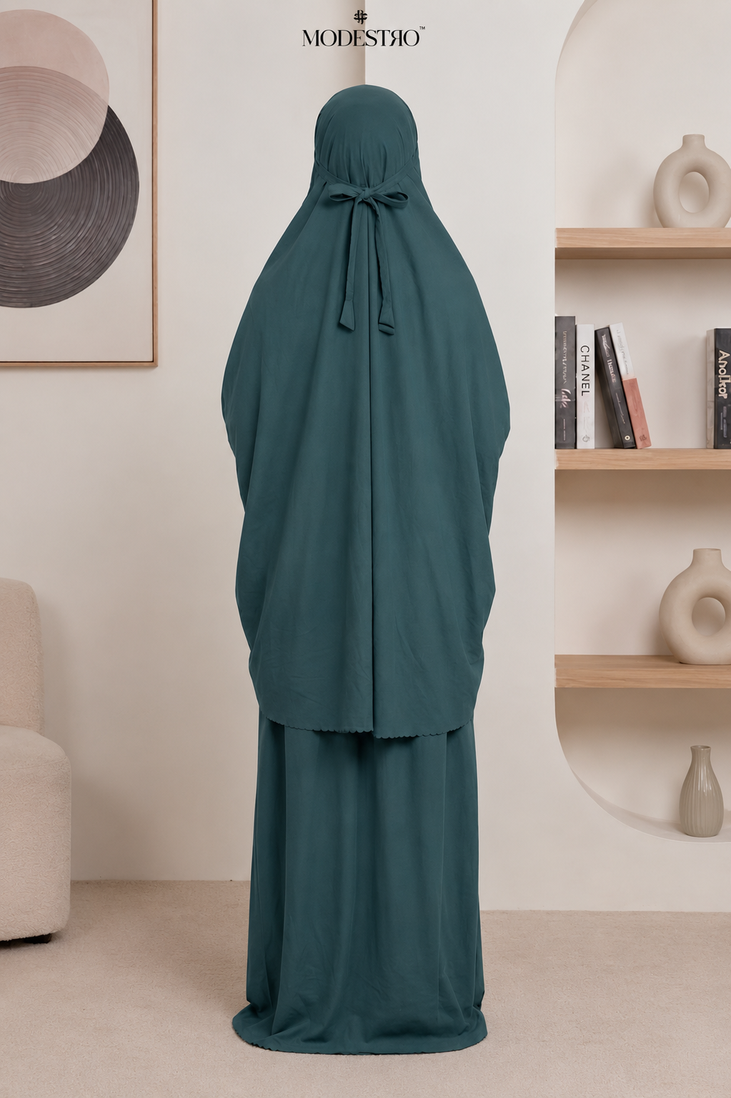 teal green back