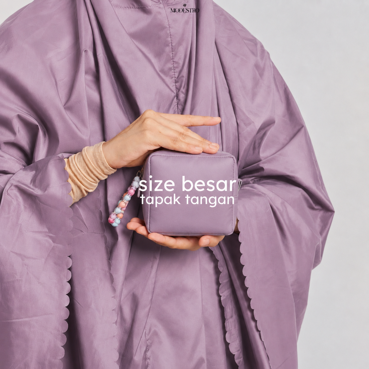hand size dusty lilac square