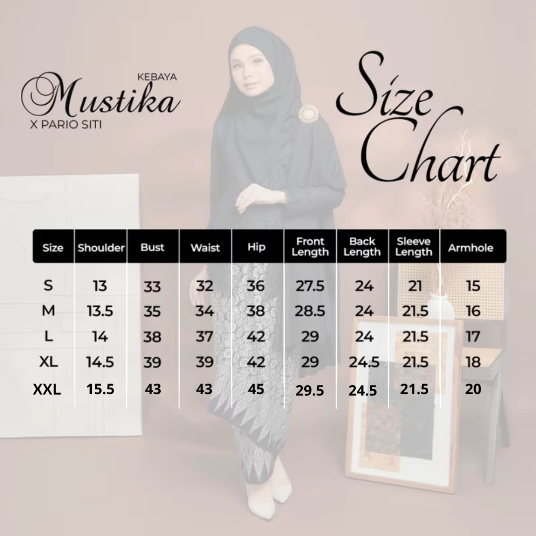 SIZE CHART MUSTIKA