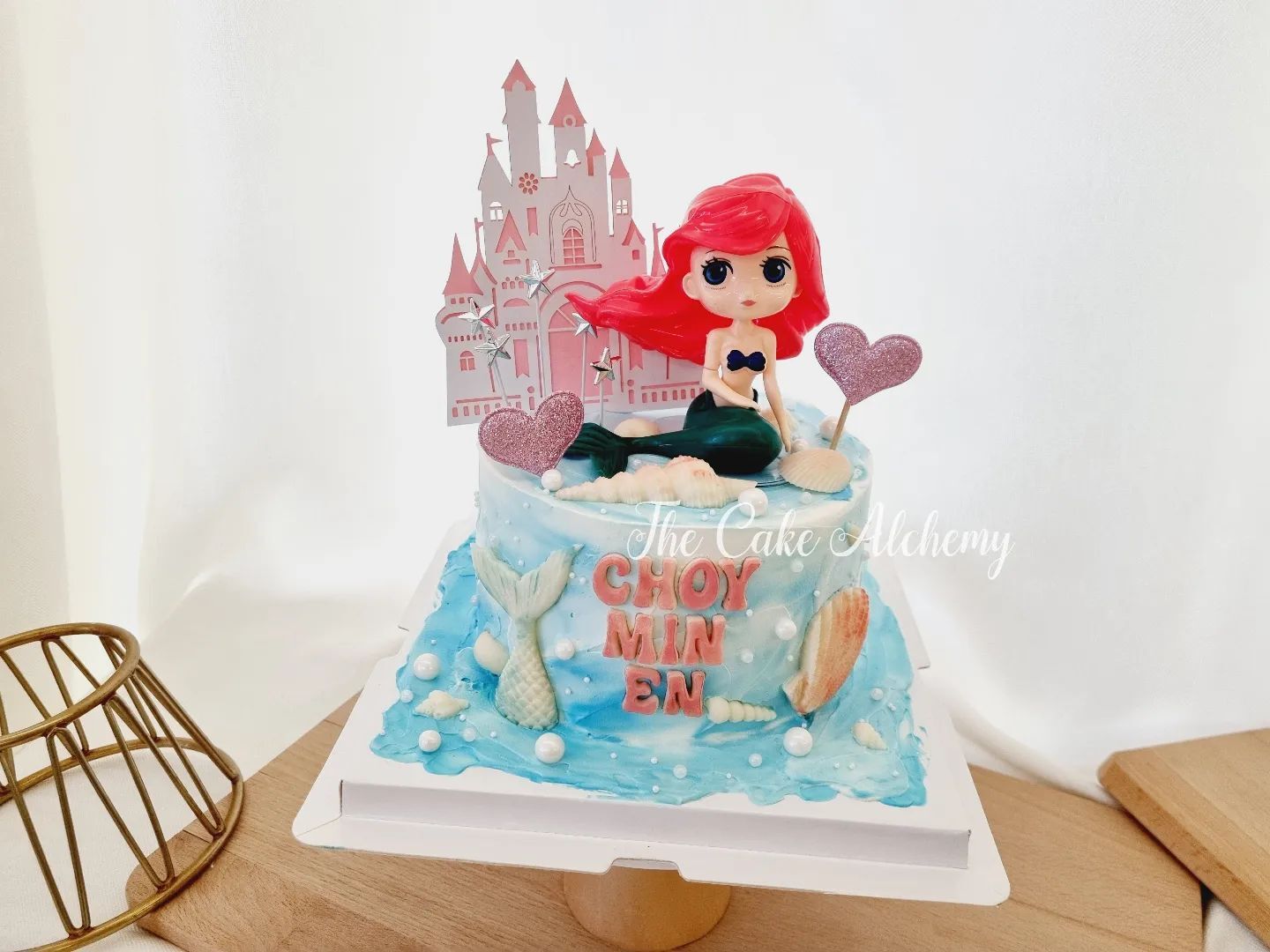 Little Mermaid Arielle Shell Underwater Inspired Theme 3D Cake Singapore  #LittleMermaid3DCake | The Sensational Cakes