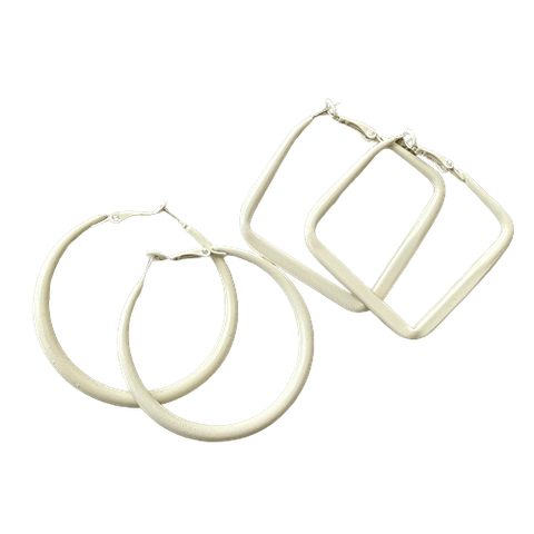 復古白色圓方型90_s -耳環-390$ (2)