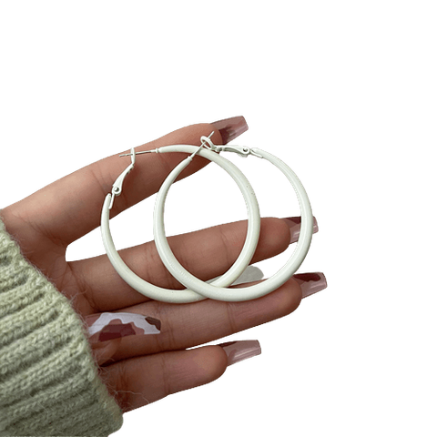 復古白色圓方型90_s -耳環-390$ (1)