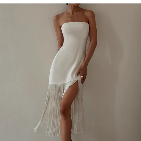 TASSEL BARDOT MIDI DRESS - 699$