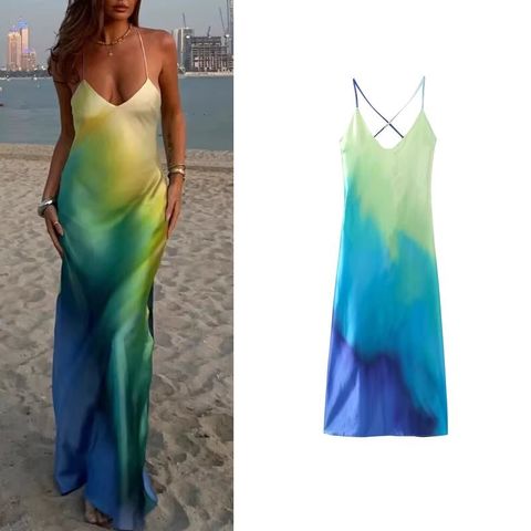 STAIN TIE DYE MAXI DRESS -799-3