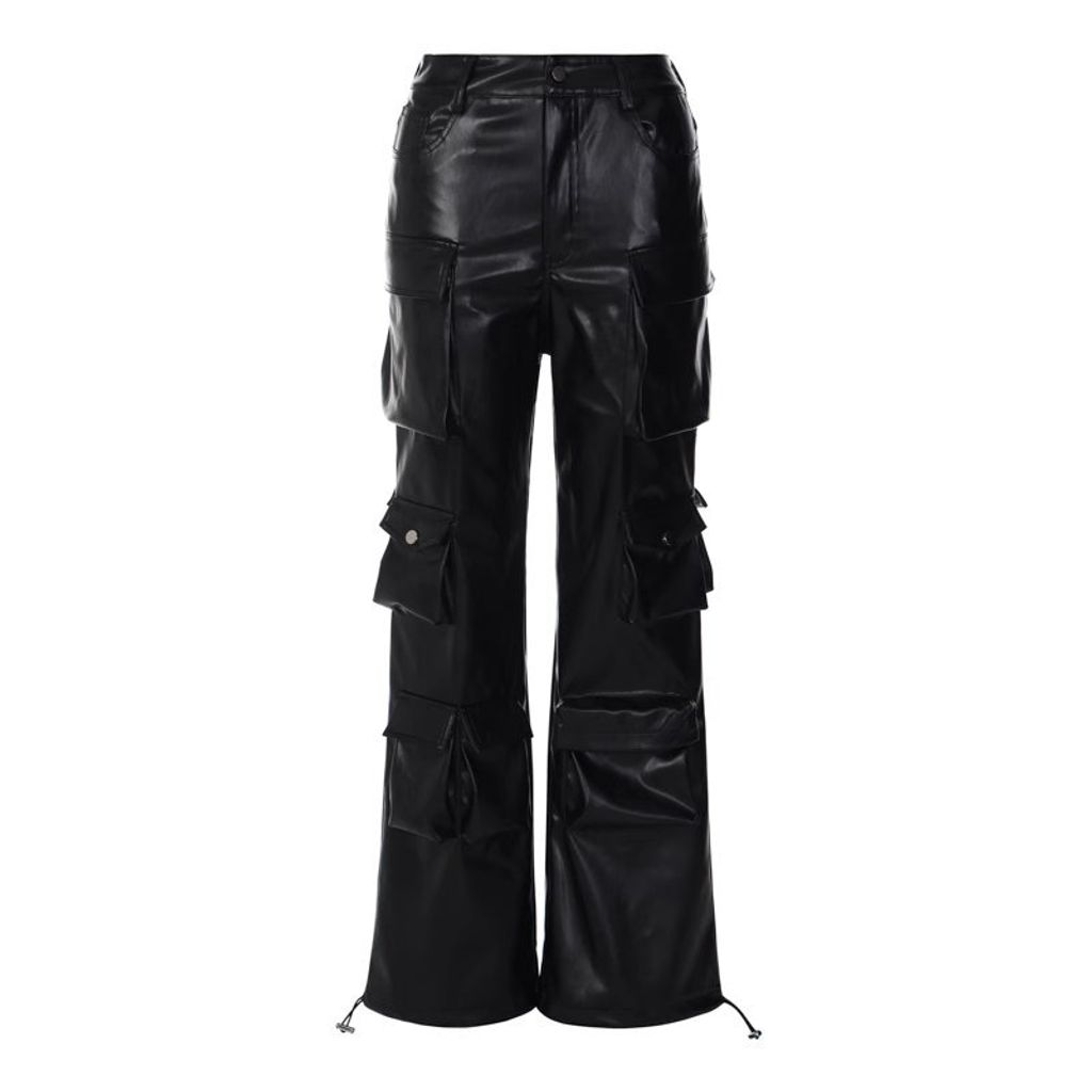 PU LEATHER MOM PANTS -直筒皮口袋褲-1380$-6