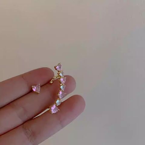 PINKY BABE DIAMOND EARRINGS  CUFF -390$-2