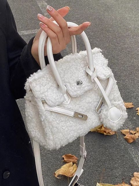 FAUX FUR HERMES HANDBAG - 699-3