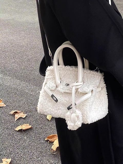 FAUX FUR HERMES HANDBAG - 699-4