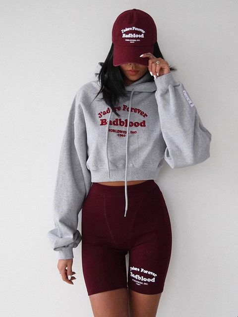 BADBLOOD BABE CROP HOODIE TOP - 1380$
