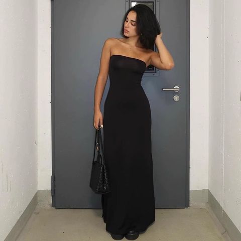 BARDOT MAXI DRESS IN BLACK 