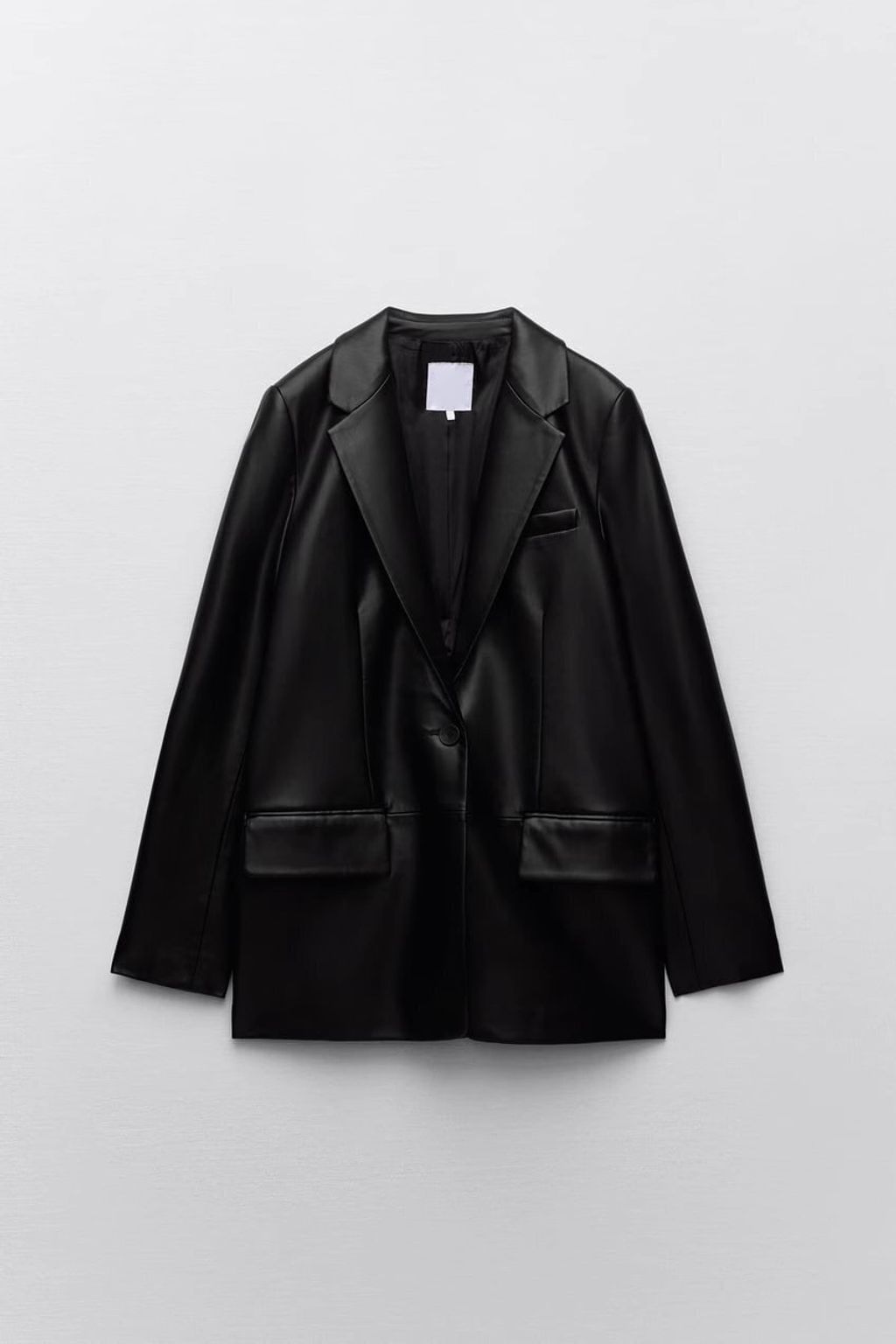 皮革FAUX LEATHER OVERSIZED BLAZER -5