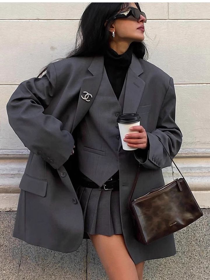 套裝MAILLARD BLAZER  PLEATED MINI SKIRT SET - set 2880$-8