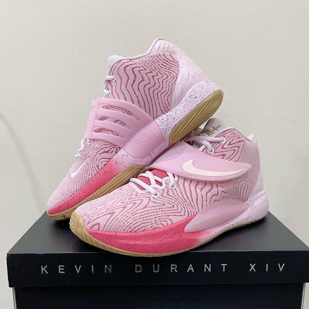 NIKE KD 14 EP AUNT PEARL DC9380-600 粉金乳癌珍珠阿姨杜蘭特球鞋耐磨