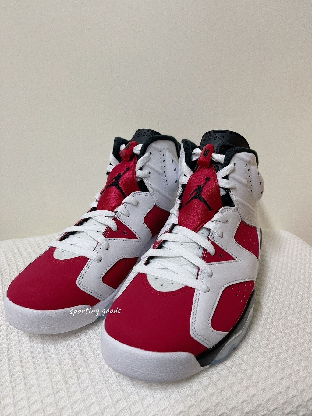 AIR JORDAN 6 RETRO 白紅胭脂紅復刻流川風男鞋CT8529-106 大童鞋384665-106