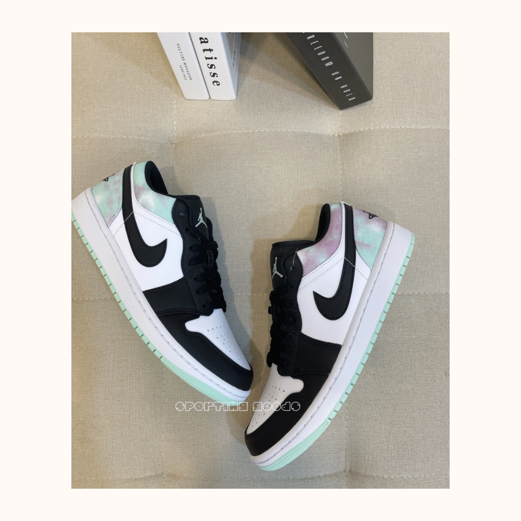 Air Jordan 1 Low Tie-Dye DM1199-100 渲染黑綠薄荷綠星空黑頭