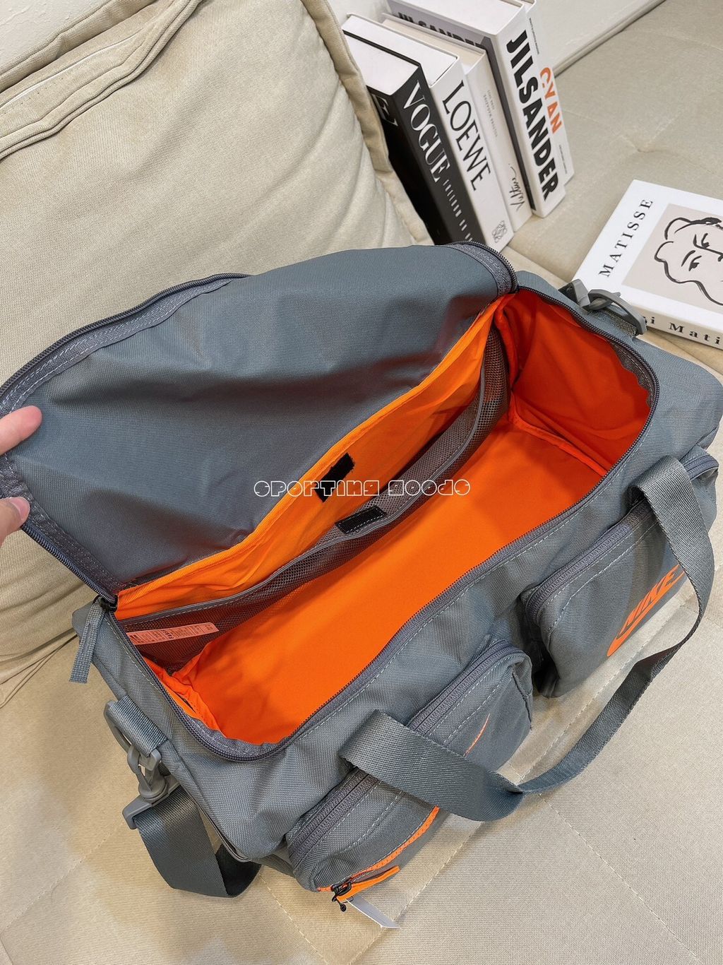 NIKE Future Pro BA6169-084 灰橘健身運動大容量肩背手提收納行李袋– S.G_studio