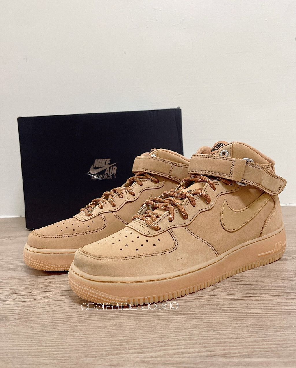 NIKE AIR FORCE 1 MID 07 WB DJ9158-200 小麥色土色麂皮膠底高筒男鞋