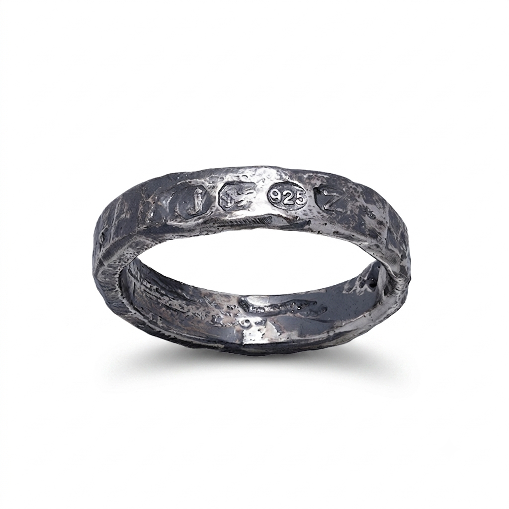 5mm hallmarks ring - black