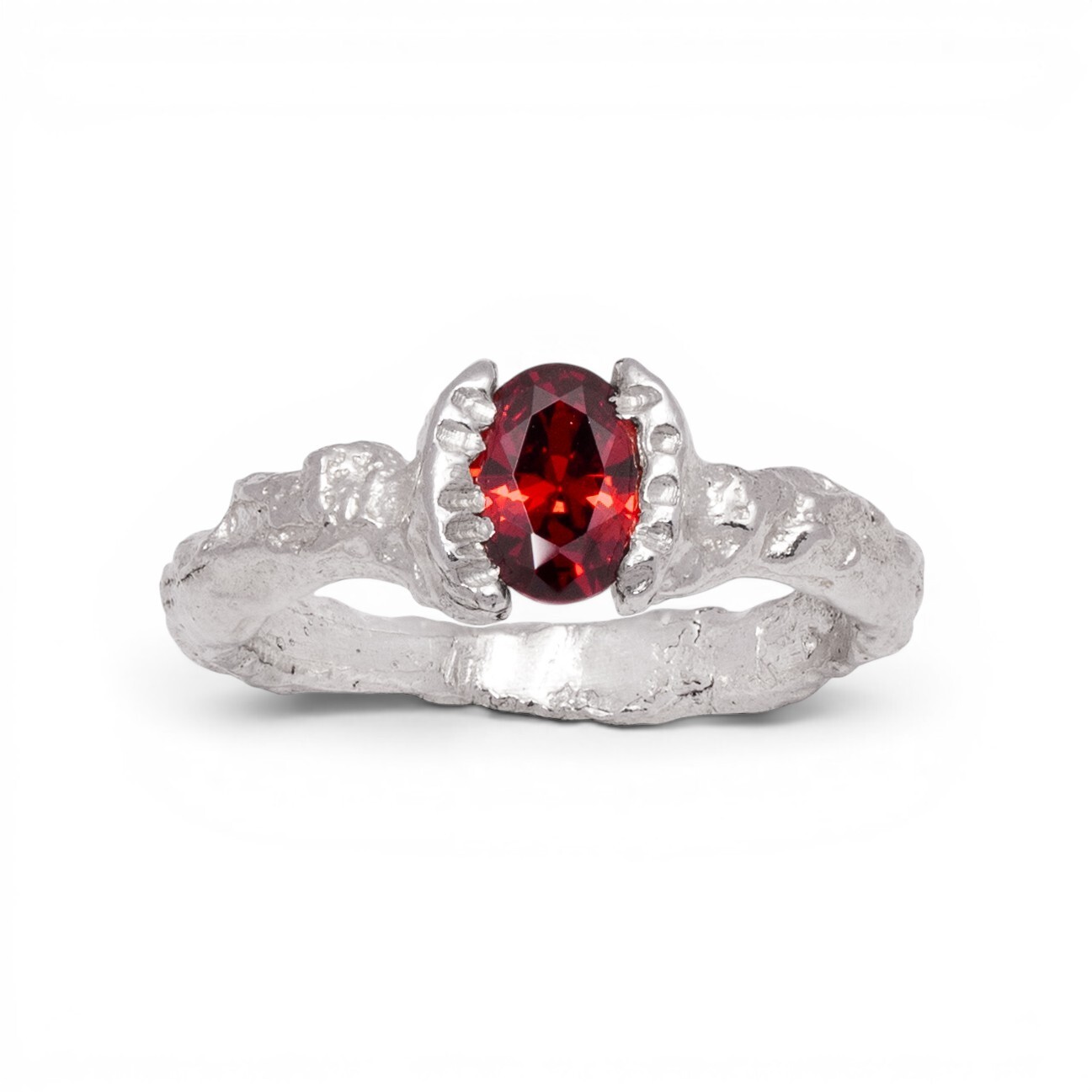 Oval Twist Ring - Red