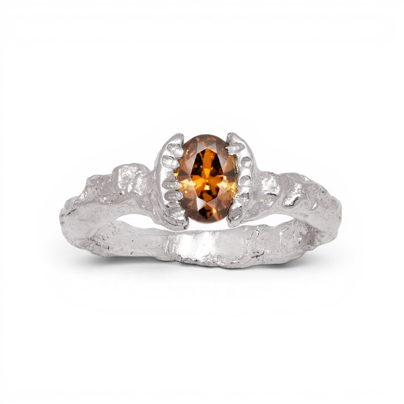Oval Twist Ring - Orange