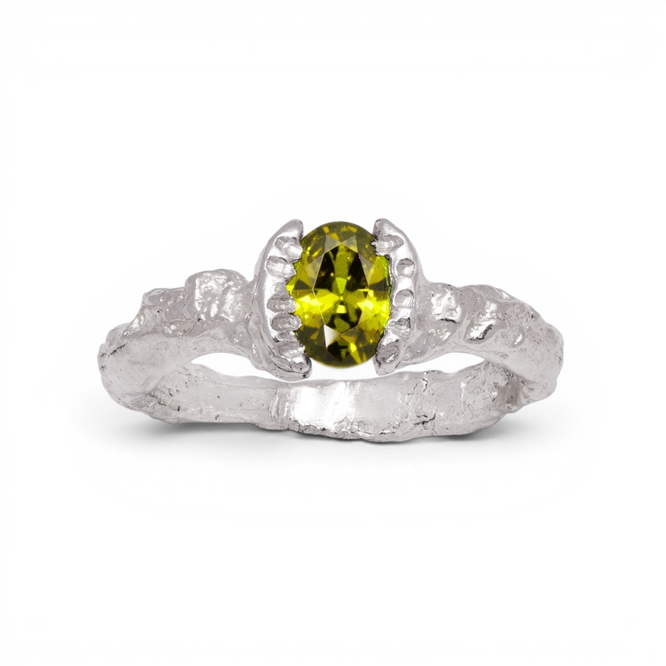Oval Twist Ring - Green