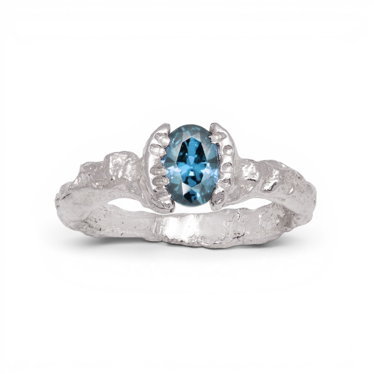 Oval Twist Ring - Blue