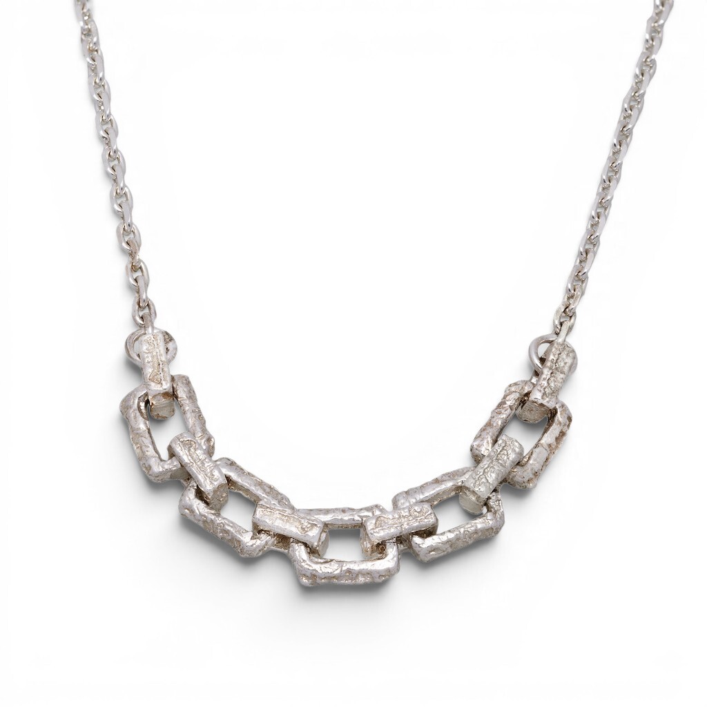 square cutout chain necklace