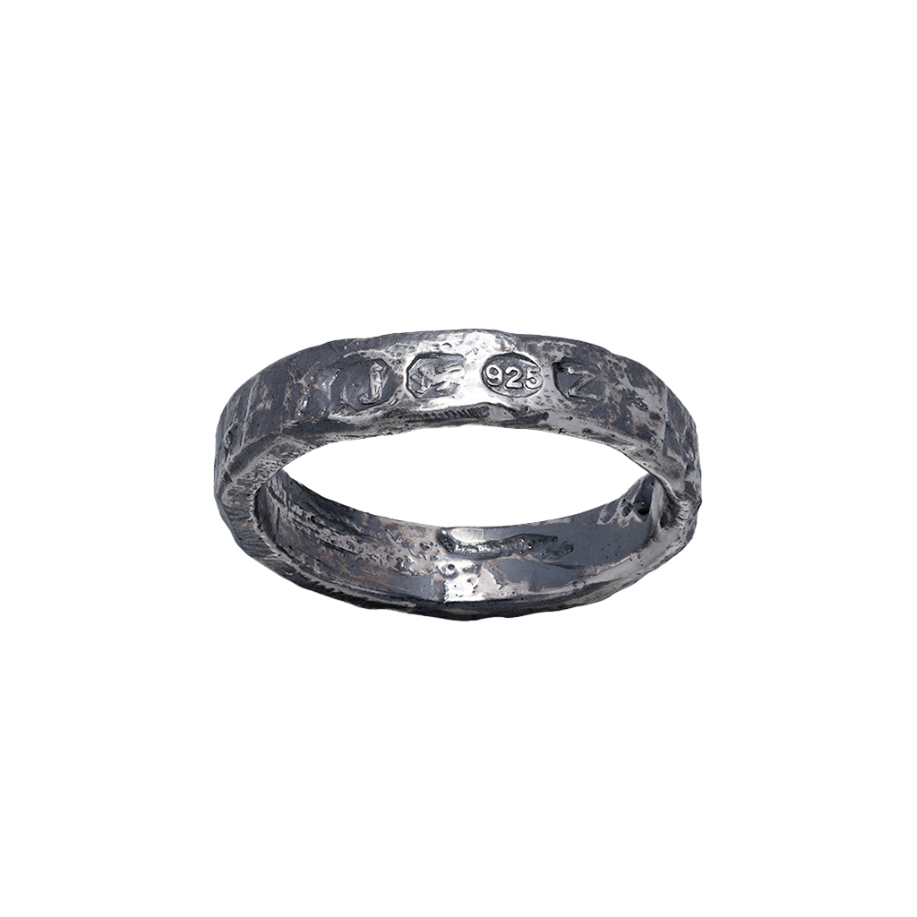 5mm hallmarks ring - black