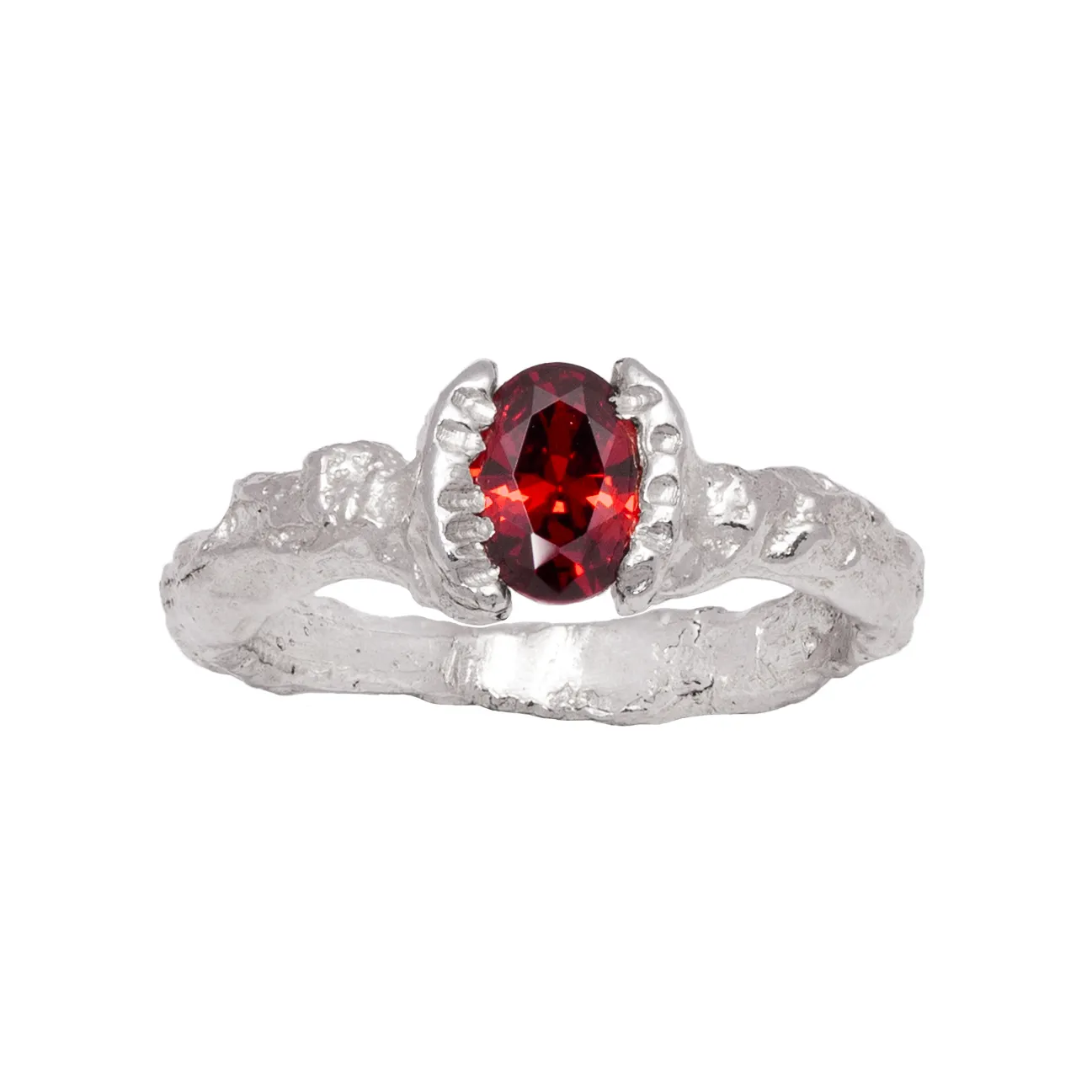 Oval Twist Ring - Red