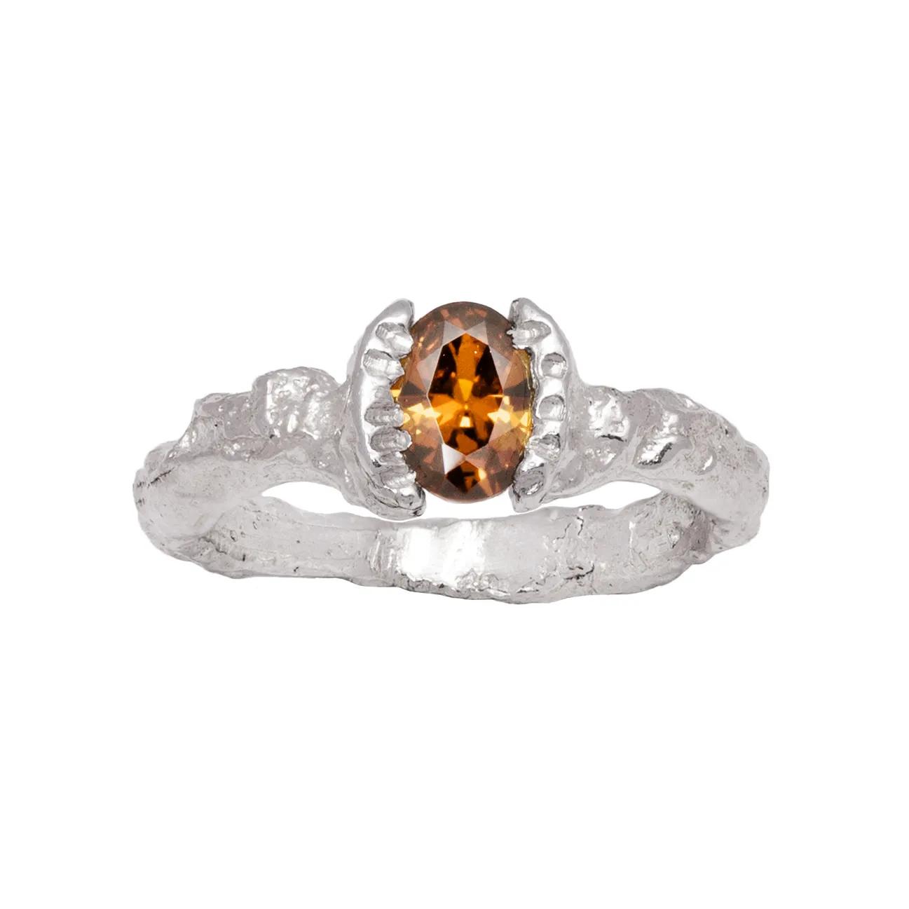 Oval Twist Ring - Orange