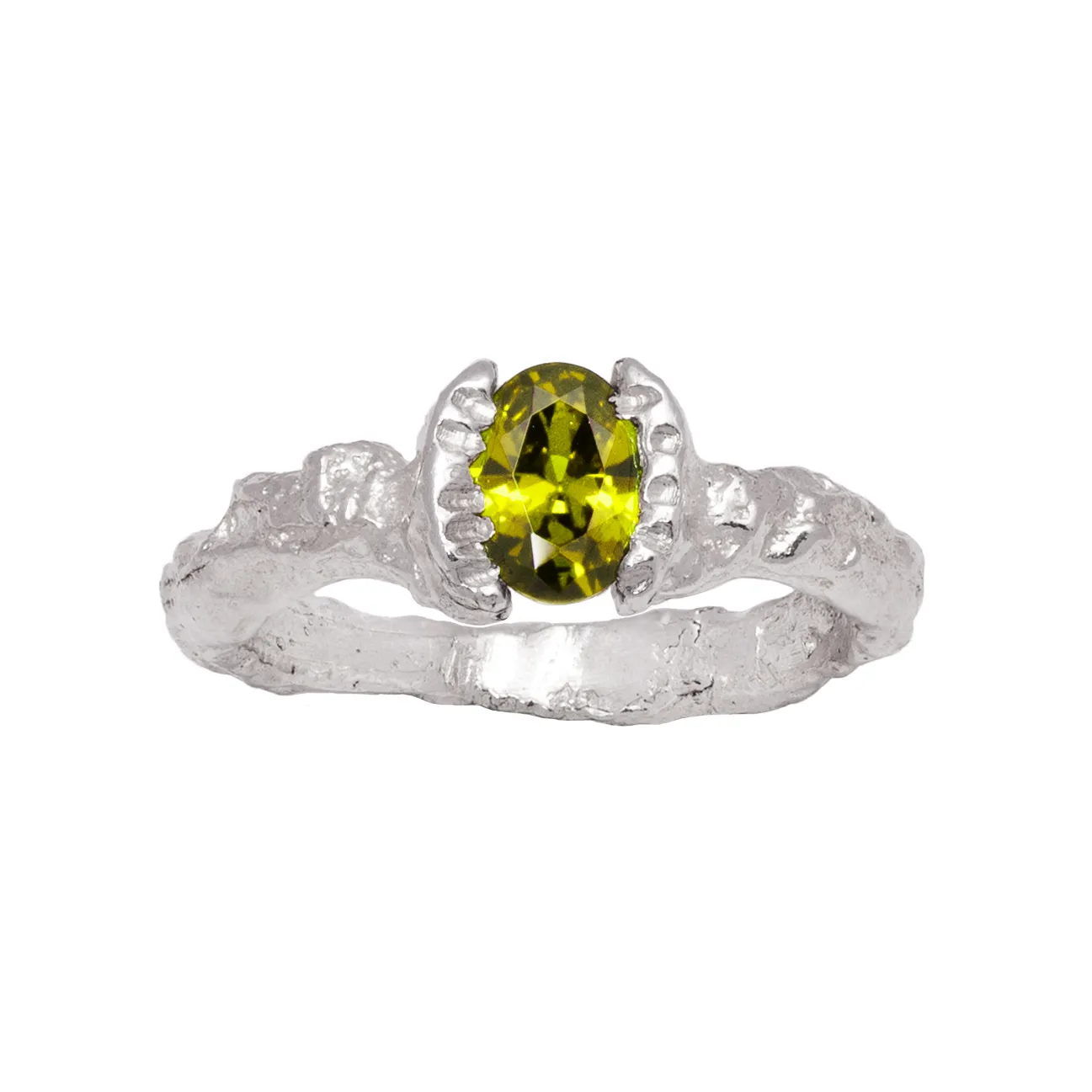 Oval Twist Ring - Green