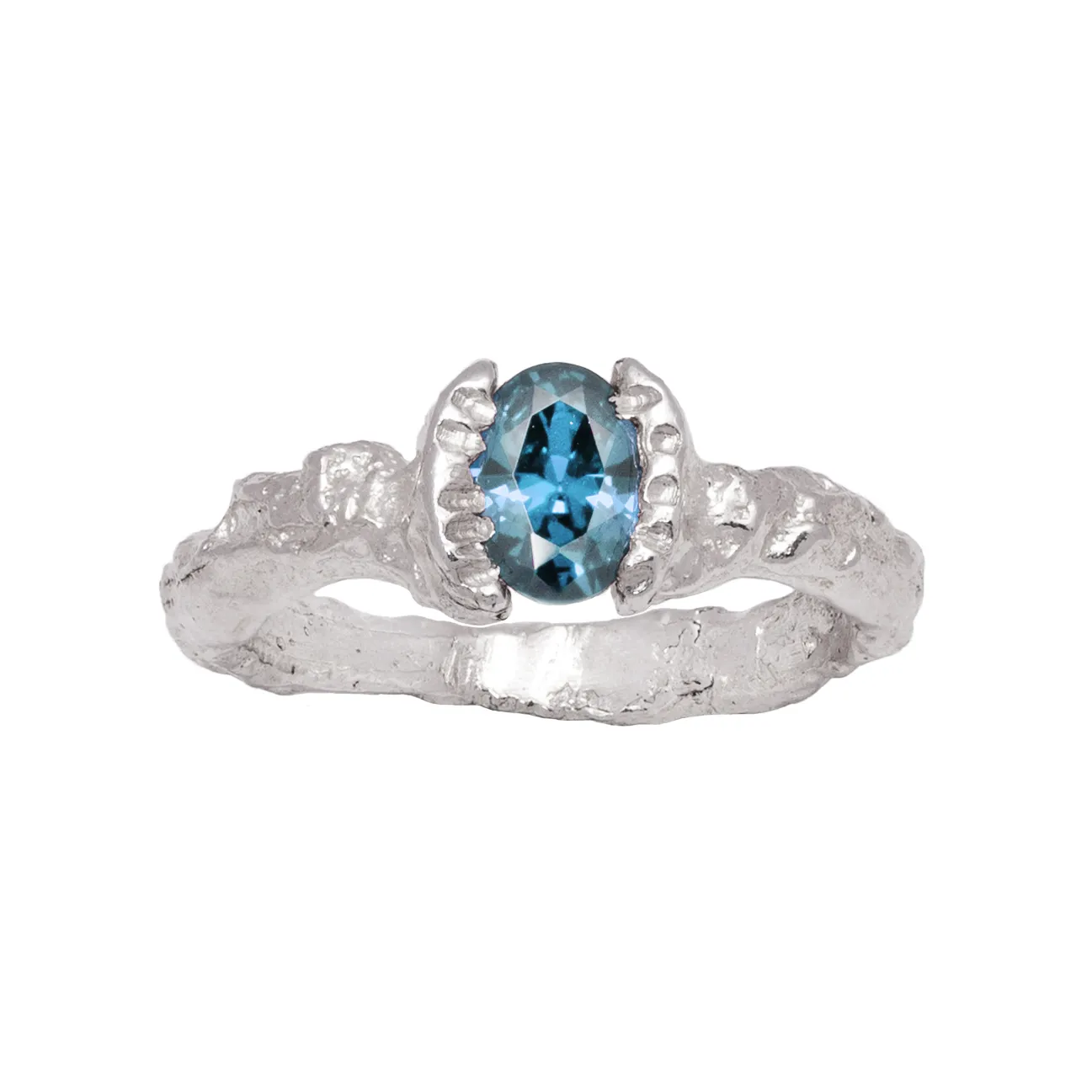 Oval Twist Ring - Blue