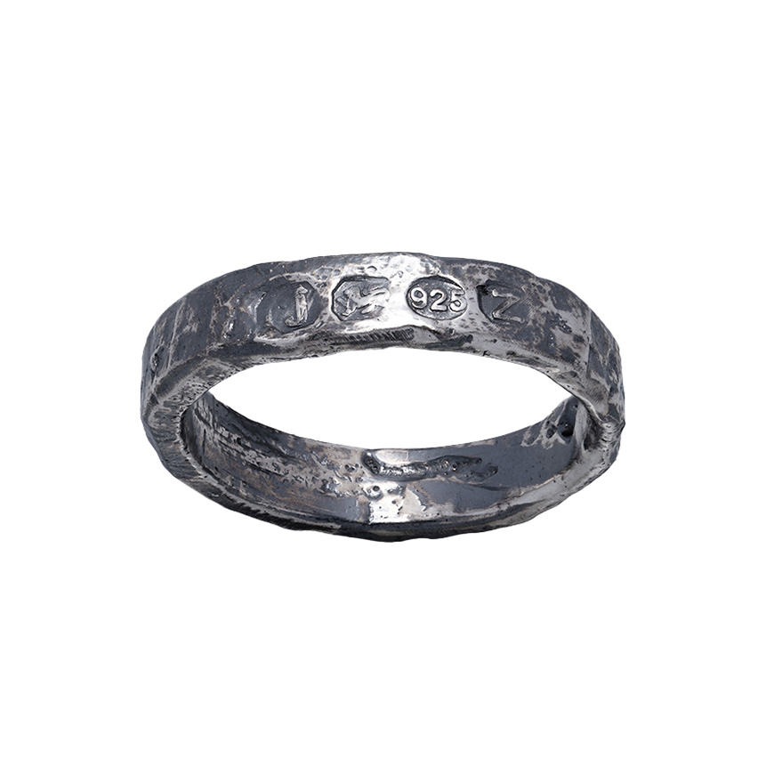 5mm hallmarks ring - black