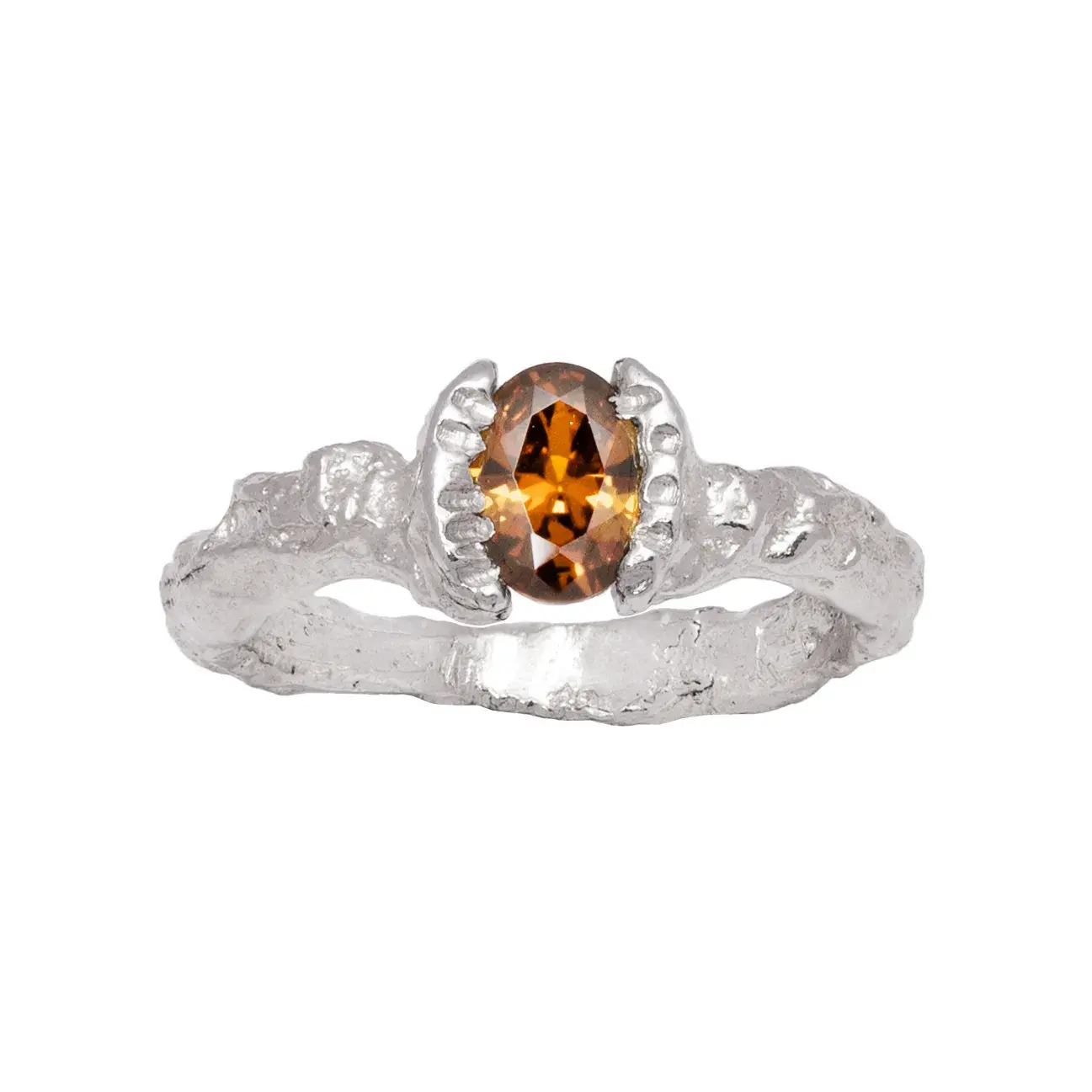 Oval Twist Ring - Orange