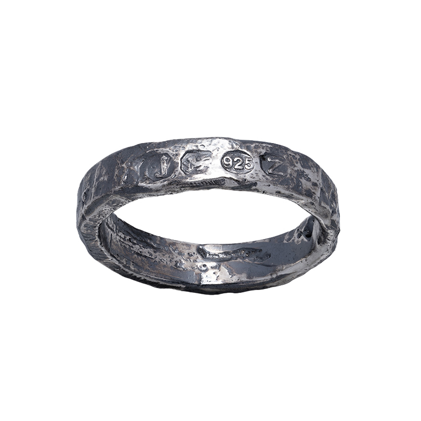 5mm hallmarks ring - black