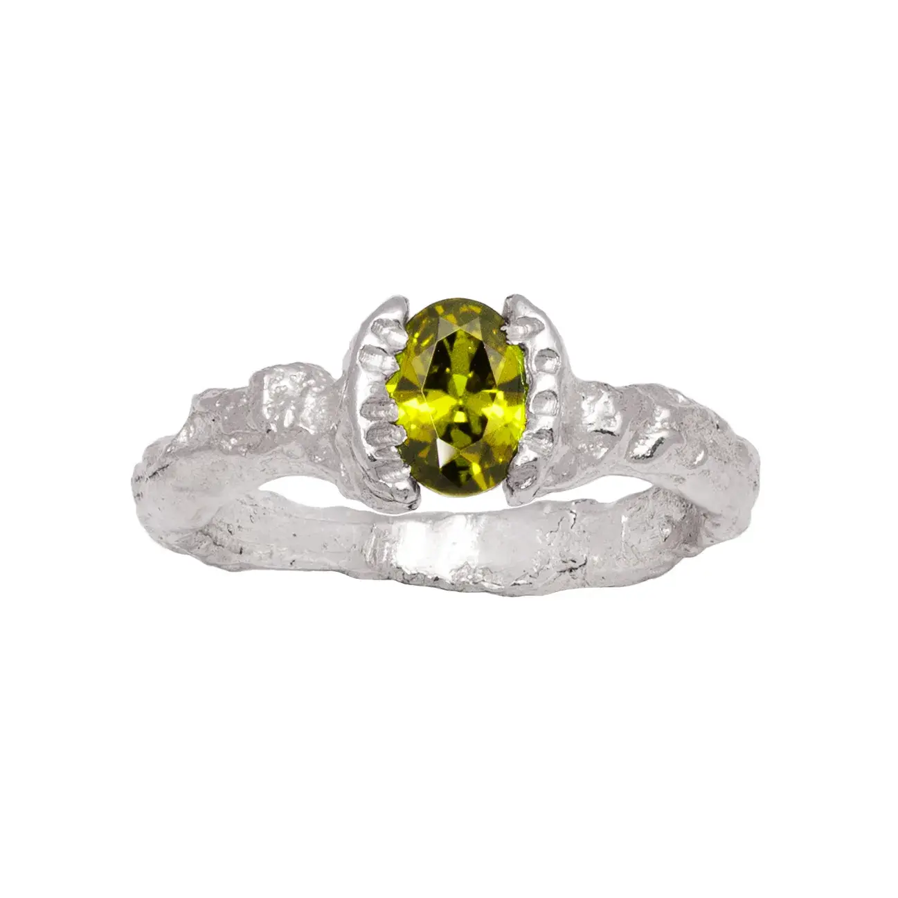 Oval Twist Ring - Green