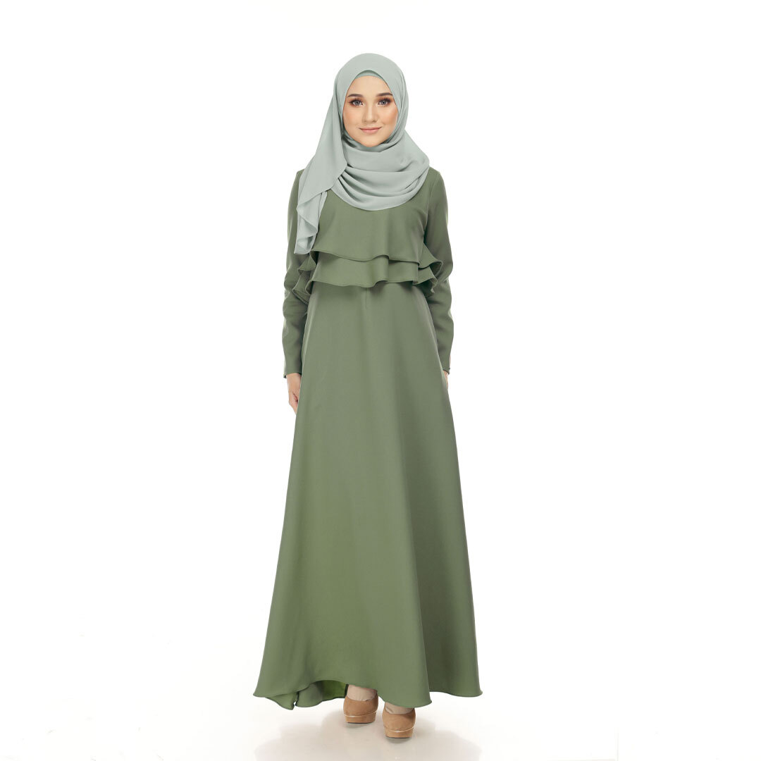 THALIA DRESS - OLIVINE