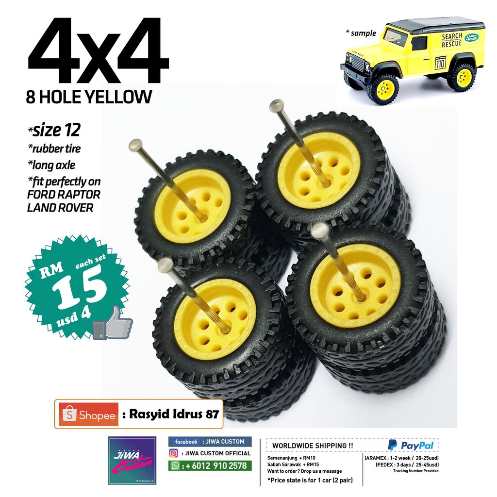 8 hole Yellow