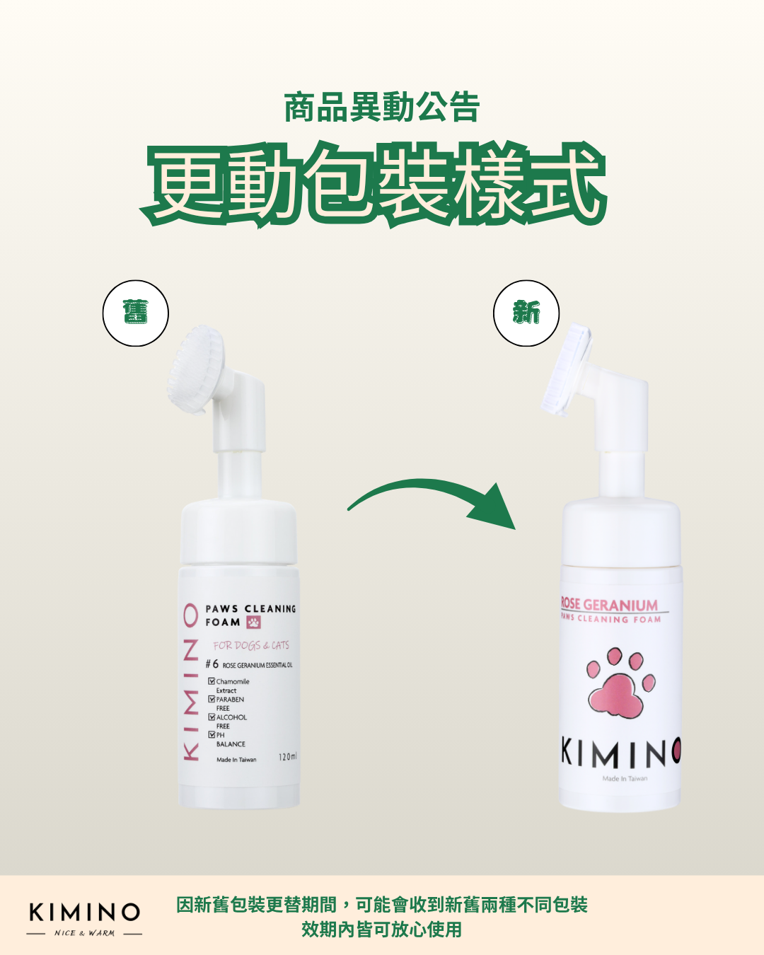 包裝更改