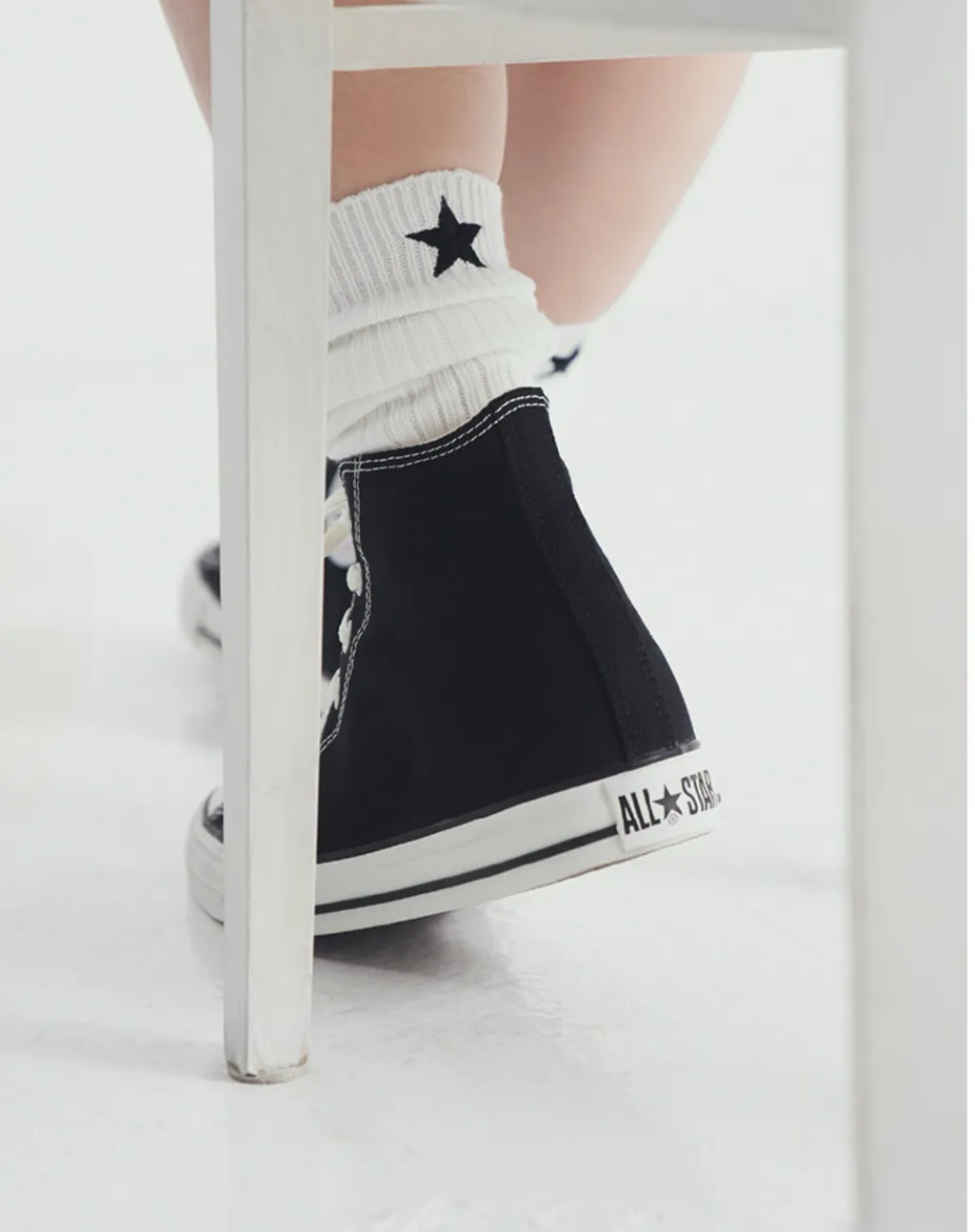 CONVERSE｜星星刺繡襪 2雙組